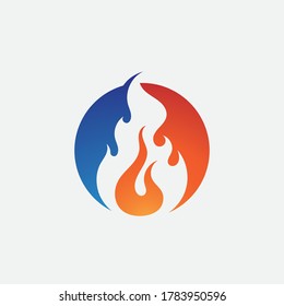 Fire flame vector illustration design template