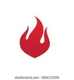 Diseño de ilustración de vector de llama de fuego