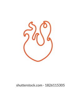 Diseño de ilustración de vector de llama de fuego