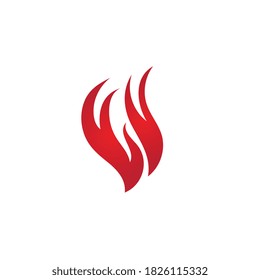 Diseño de ilustración de vector de llama de fuego