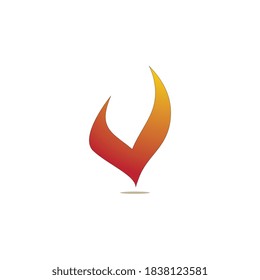 Plantilla de diseño de ilustración de vector de llama de fuego