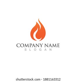 Design-Vorlage für Brandflamme, Vektorgrafik