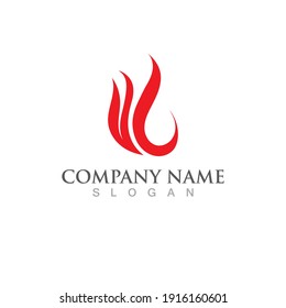 Fire flame vector illustration design template