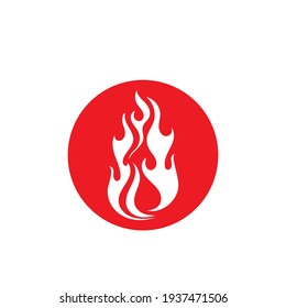 Plantilla de diseño de ilustración de vector de llama de fuego