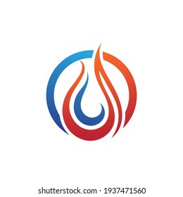 Fire flame vector illustration design template