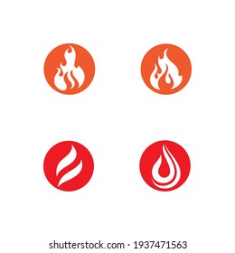 Design-Vorlage für Brandflamme, Vektorgrafik