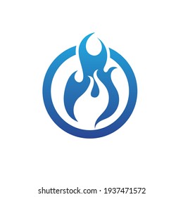 Plantilla de diseño de ilustración de vector de llama de fuego