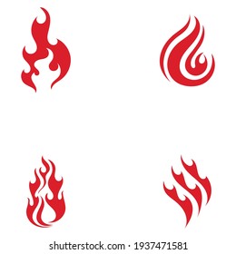 Design-Vorlage für Brandflamme, Vektorgrafik