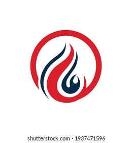 Design-Vorlage für Brandflamme, Vektorgrafik