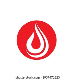 Plantilla de diseño de ilustración de vector de llama de fuego