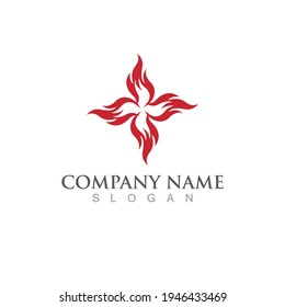 Fire flame vector illustration design template
