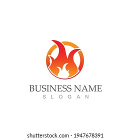 fire flame vector illustration design template
