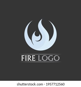 Fire flame vector illustration design template, fire logo, hot, orange
