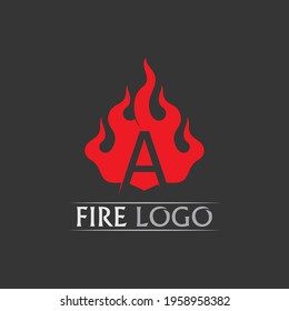 Fire flame vector illustration design template power, hot, icon, logo, light, devil, blaze, abstract