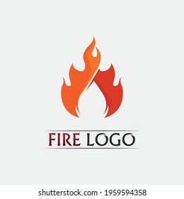 Fire flame vector illustration design template abstract logo fire and vector