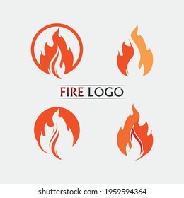 Fire flame vector illustration design template abstract logo fire and vector