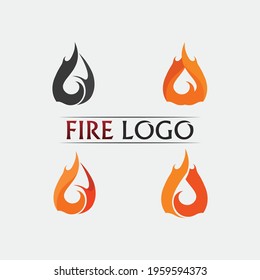 Fire flame vector illustration design template abstract logo fire and vector