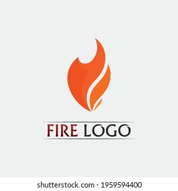 Fire flame vector illustration design template abstract logo fire and vector