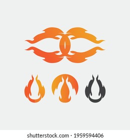 Fire flame vector illustration design template abstract logo fire and vector