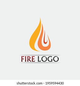 Fire flame vector illustration design template abstract logo fire and vector