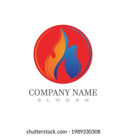 Fire flame vector illustration design template