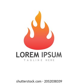 Plantilla de diseño de ilustración de vector de llama de fuego