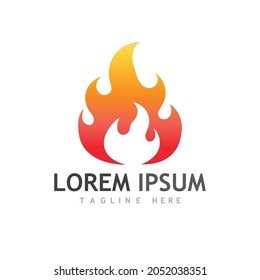 Fire flame vector illustration design template