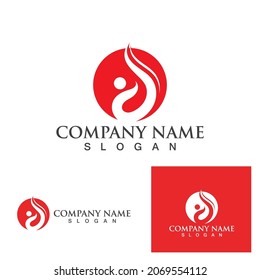 Fire flame vector illustration design template