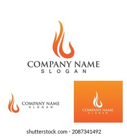 Plantilla de diseño de ilustración de vector de llama de fuego