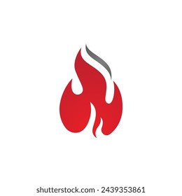 Plantilla de diseño de ilustración vectorial de llama de fuego
