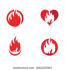 Fire flame vector illustration design template