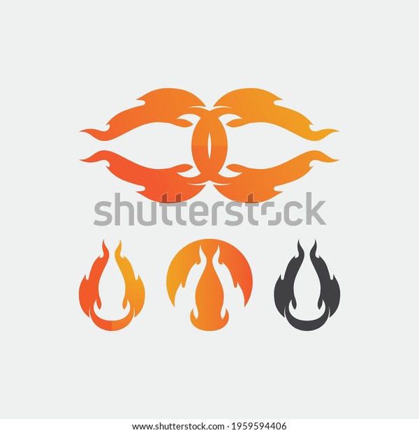 Fire flame vector illustration design template\
abstract logo fire and\
vector