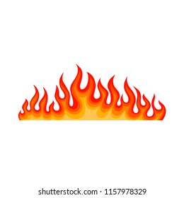 Fire flame vector Illustration on a white background