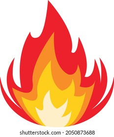 Feuerbrand. Vektorgrafik auf transparentem Hintergrund