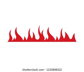 Fire flame vector ilustration Template