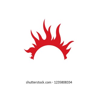 Fire flame vector ilustration Template