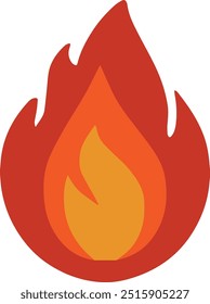 A fire flame vector image created for various types of companies. The design is clean, smooth, and outstanding, making it perfect for logos, posters, t-shirts, and other graphic projects.