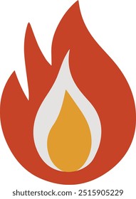 A fire flame vector image created for various types of companies. The design is clean, smooth, and outstanding, making it perfect for logos, posters, t-shirts, and other graphic projects.