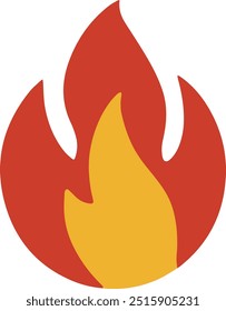 A fire flame vector image created for various types of companies. The design is clean, smooth, and outstanding, making it perfect for logos, posters, t-shirts, and other graphic projects.