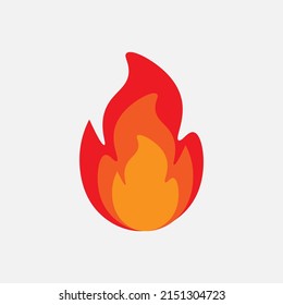 Fire flame vector, isolated fire design, fire icon