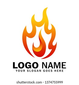 Fire flame vector logo