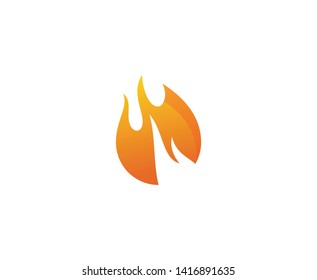 Fire flame vector logo design 