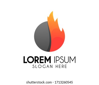 Fire flame vector logo design template. Creative icon / symbol element. Modern logo for brand identity