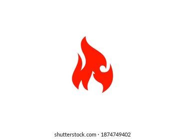 fire flame vector logo design
