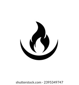 Fire Flame vector logo design. Tongues of flame creative icon