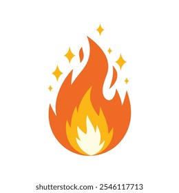 Fire flame vector, fire flame logo design icon, fire flame illustration