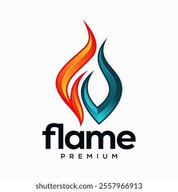 fire flame vector logo design. fire logo. flame logo design inspiration. fire flame logo icon design template element