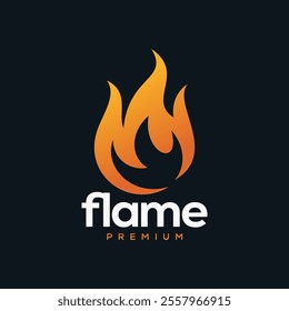 fire flame vector logo design. fire logo. flame logo design inspiration. fire flame logo icon design template element