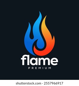 fire flame vector logo design. fire logo. flame logo design inspiration. fire flame logo icon design template element