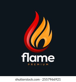 fire flame vector logo design. fire logo. flame logo design inspiration. fire flame logo icon design template element